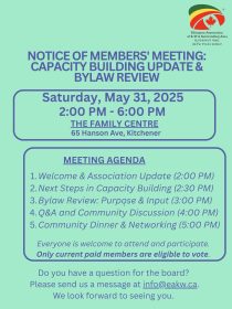 Community Meeting May 31, 2025: Capacity Building Update, Bylaw Review, and What’s Next