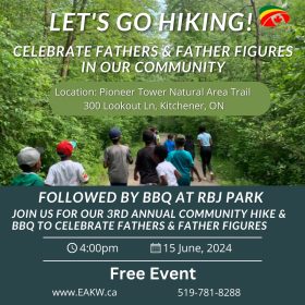 3rd Annual Community Hike & Father’s Day BBQ – June 15, 2024, 4:00 PM at Pioneer Tower Natural Area Trail